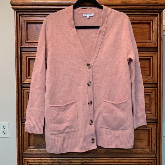 Madewell Donegal Maysfield Cardigan Sweater Peach - Picture 2 of 6